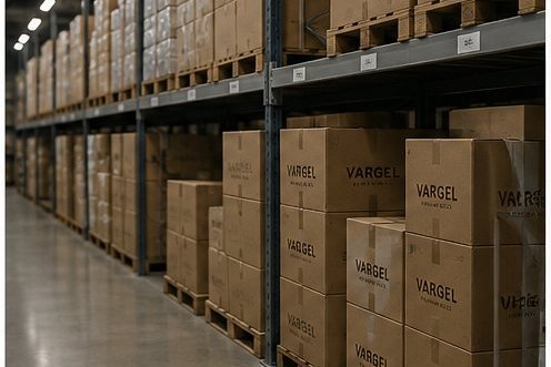 Wholesale sock cartons on pallets ready for export from Turkey
